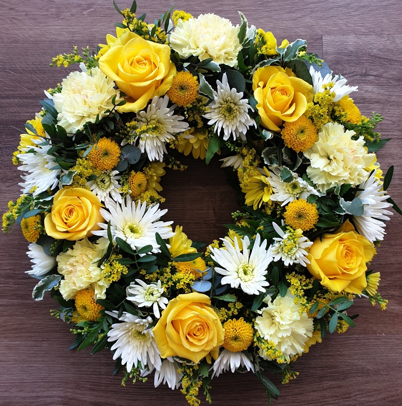 funeral wreaths roses